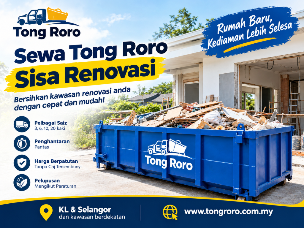 sewa tong roro sisa renovasi